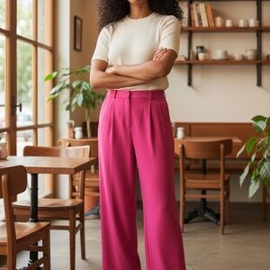 Express Fuchsia Wide Leg Pants